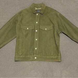 Abercrombie Olive Green Suede Jacket - New without tags